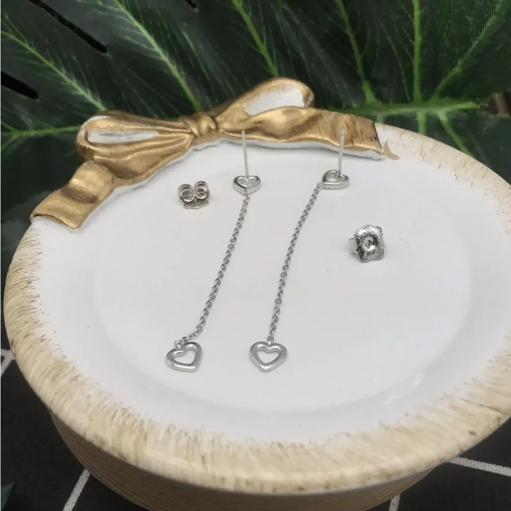 Long Classiques heart earrings in sterling silver Tous